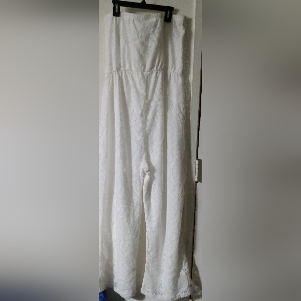 WOMENS PLUS CROCHET JUMPSUIT